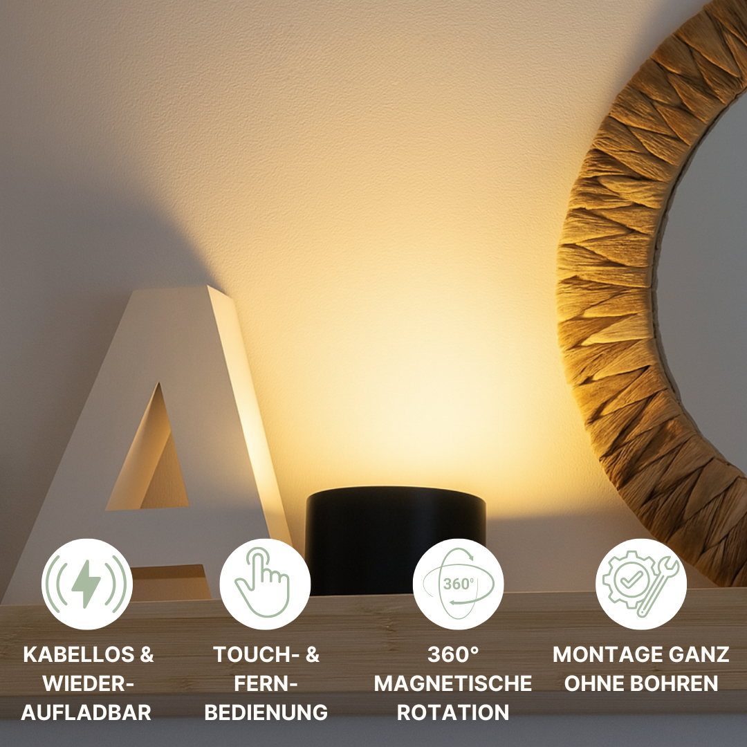 Wallie™ – Stilvolles Licht. Ganz ohne Bohren.