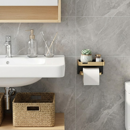 CalmHold™ – Toilettenpapierhalter mit Ablage, ohne Bohren