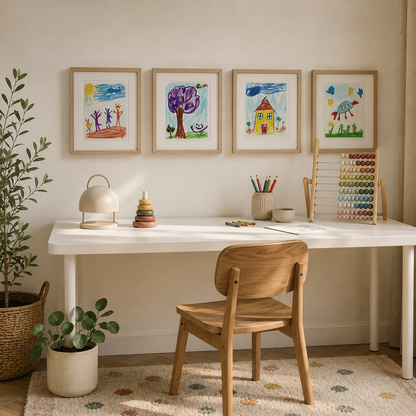 KunstMoment™ - Bilderrahmen für bis zu 100 Kinderzeichnungen