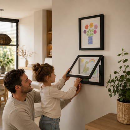 KunstMoment™ - Bilderrahmen für bis zu 100 Kinderzeichnungen
