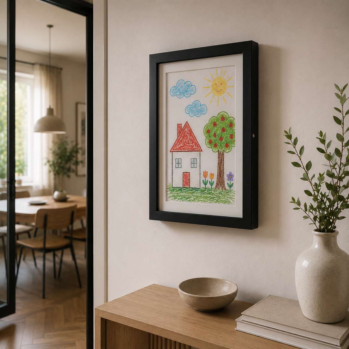 KunstMoment™ - Bilderrahmen für bis zu 100 Kinderzeichnungen