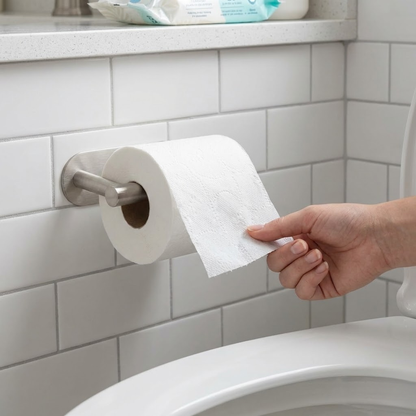 CalmHold™ – Toilettenpapierhalter mit Ablage, ohne Bohren