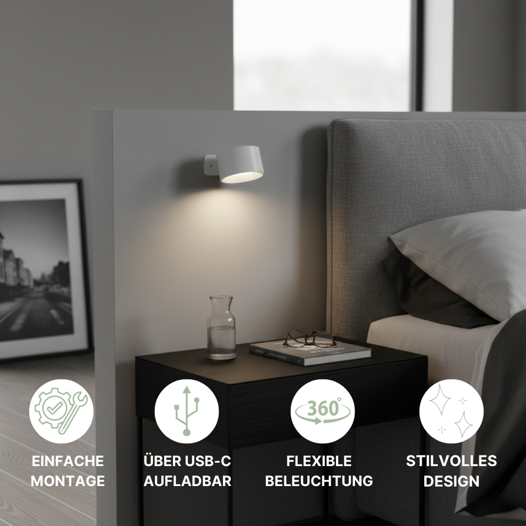 CasaBeam™ – Kabellose Wandbeleuchtung ohne Bohren