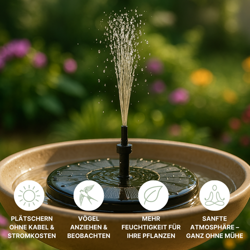 FloraFontana™ – Der Solarbrunnen für lebendige Gärten.