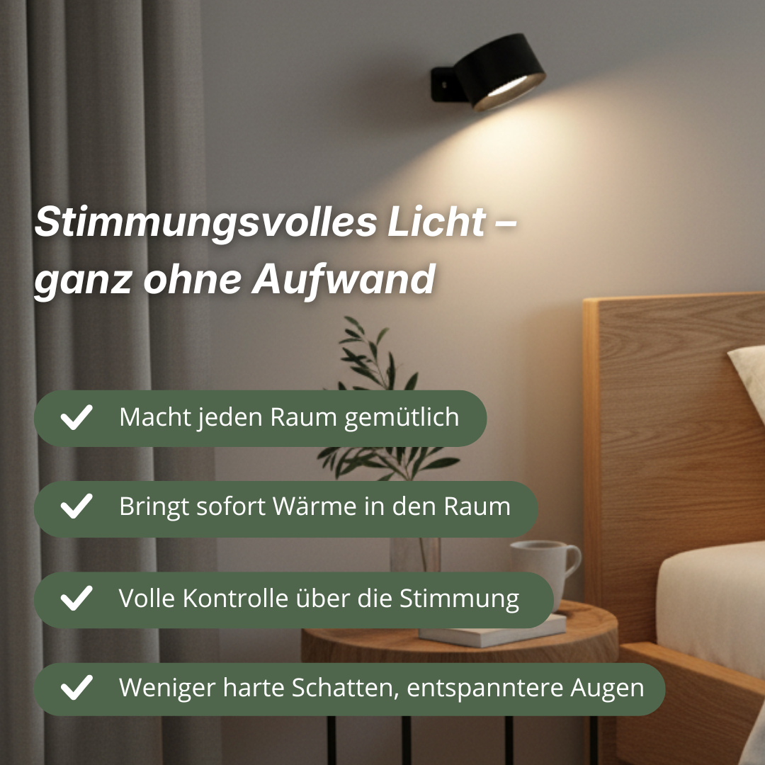 CasaBeam™ – Kabellose Wandbeleuchtung ohne Bohren